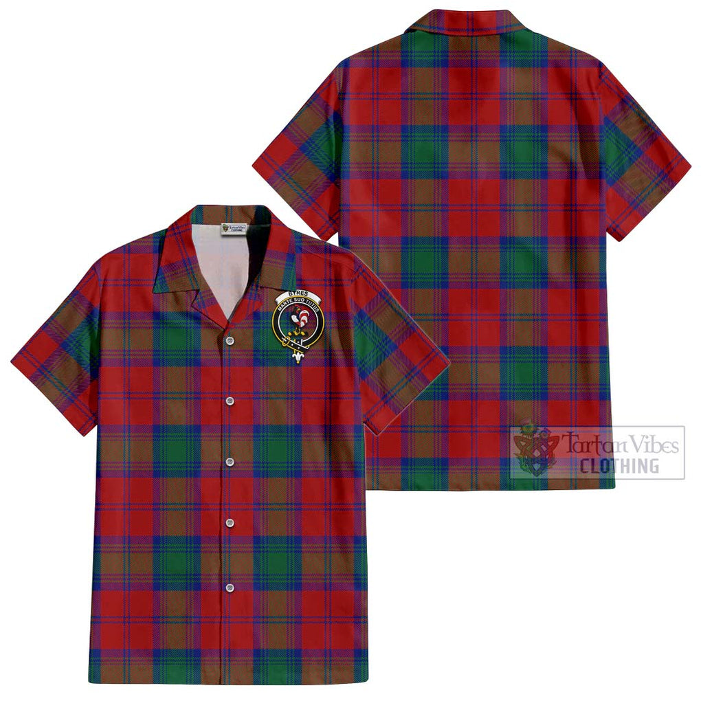 Byres (Byses) Tartan Cotton Hawaiian Shirt with Family Crest Kid - Tartan Vibes Clothing