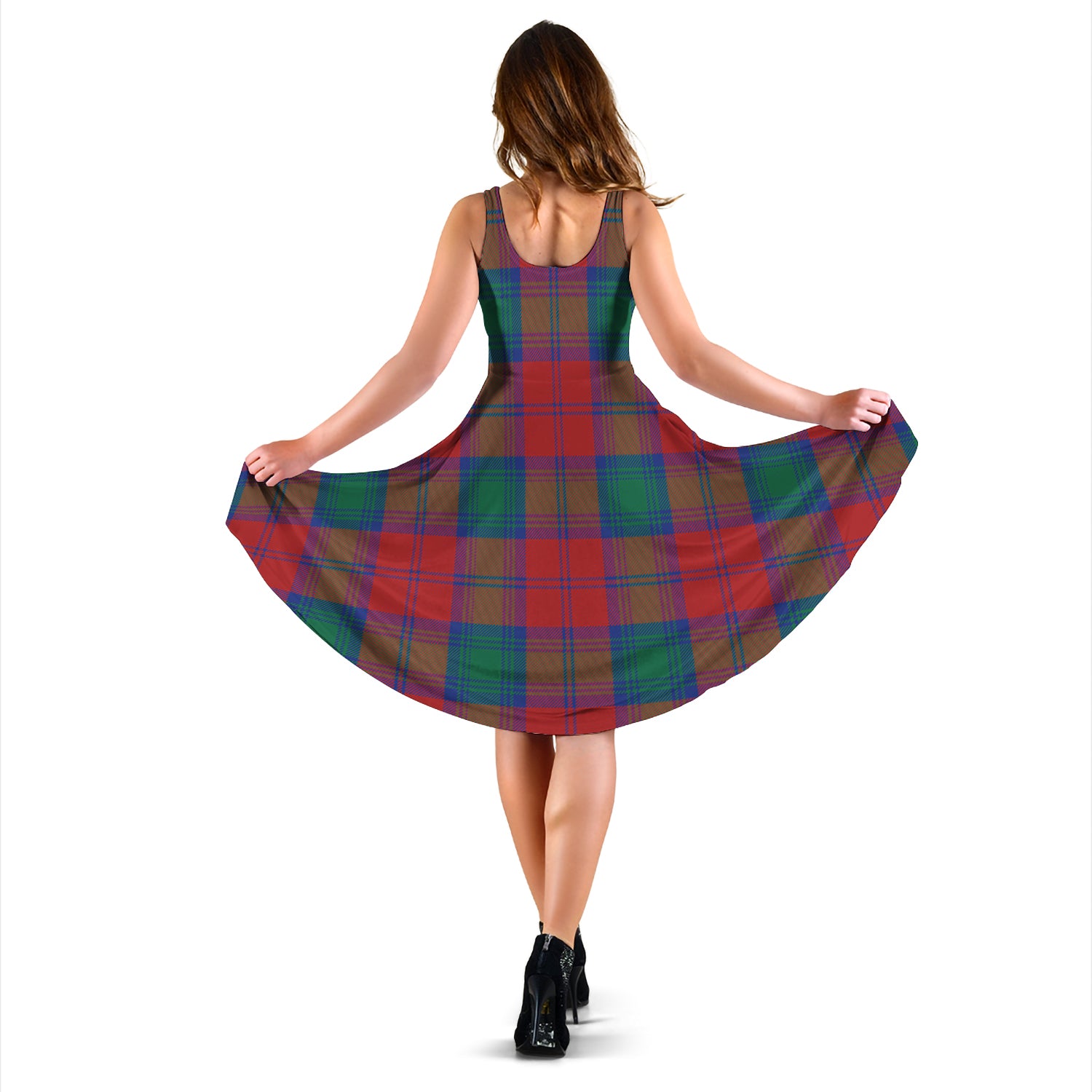 Byres (Byses) Tartan Sleeveless Midi Womens Dress