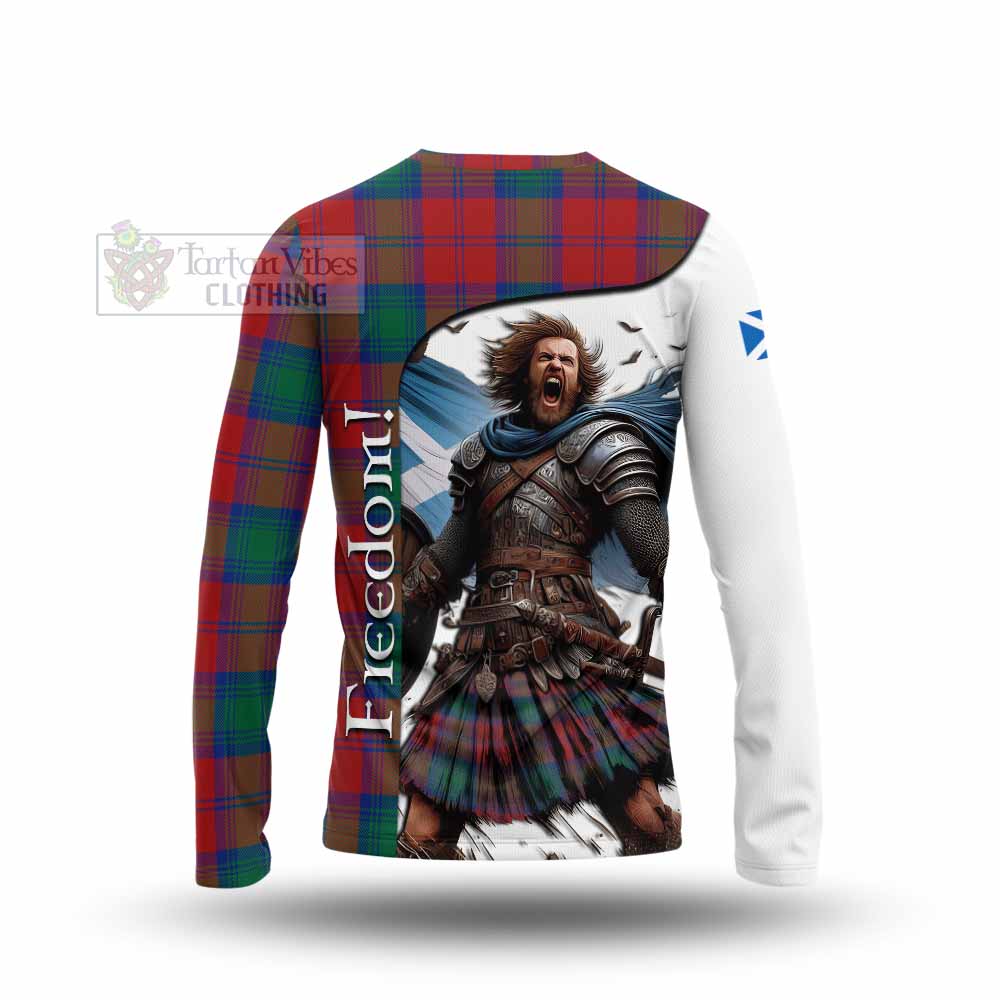 Tartan Vibes Clothing Byres (Byses) Crest Tartan Long Sleeve T-Shirt Inspired by the Freedom of Scottish Warrior