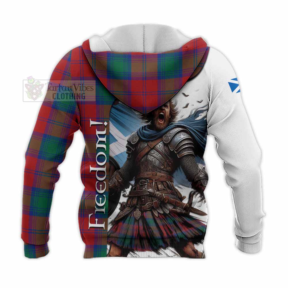 Tartan Vibes Clothing Byres (Byses) Crest Tartan Knitted Hoodie Inspired by the Freedom of Scottish Warrior