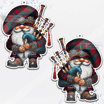 Byres (Byses) Tartan Bagpiper Gnome Christmas Ornament