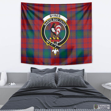 Byres (Byses) Tartan Tapestry Wall Hanging and Home Decor for Room with Family Crest