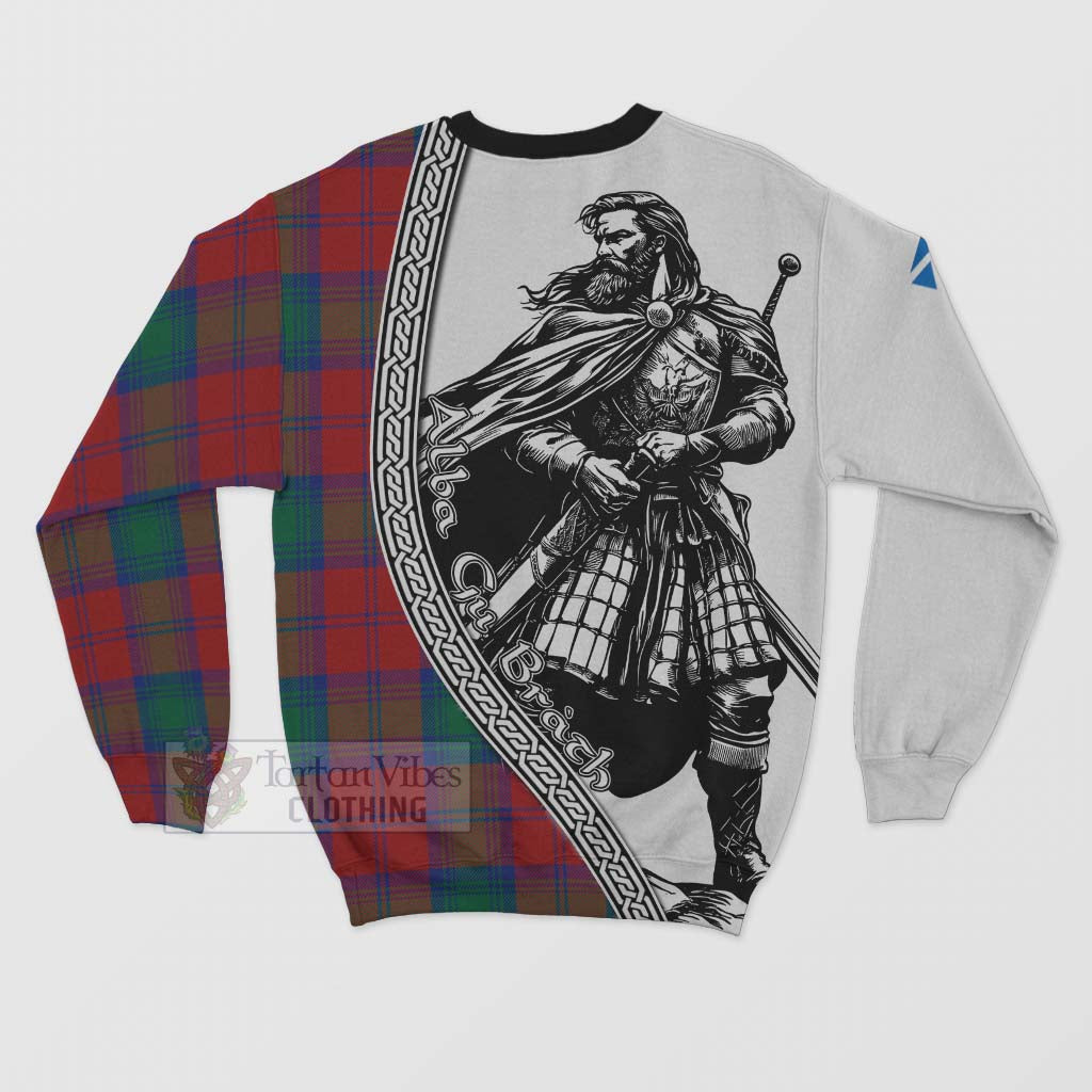 Byres (Byses) Tartan Clan Crest Sweatshirt with Highlander Warrior Celtic Style - Tartan Vibes Clothing