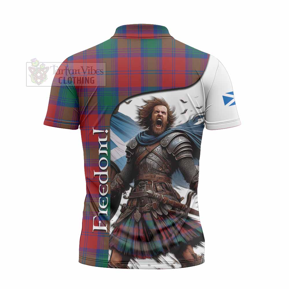 Tartan Vibes Clothing Byres (Byses) Crest Tartan Zipper Polo Shirt Inspired by the Freedom of Scottish Warrior