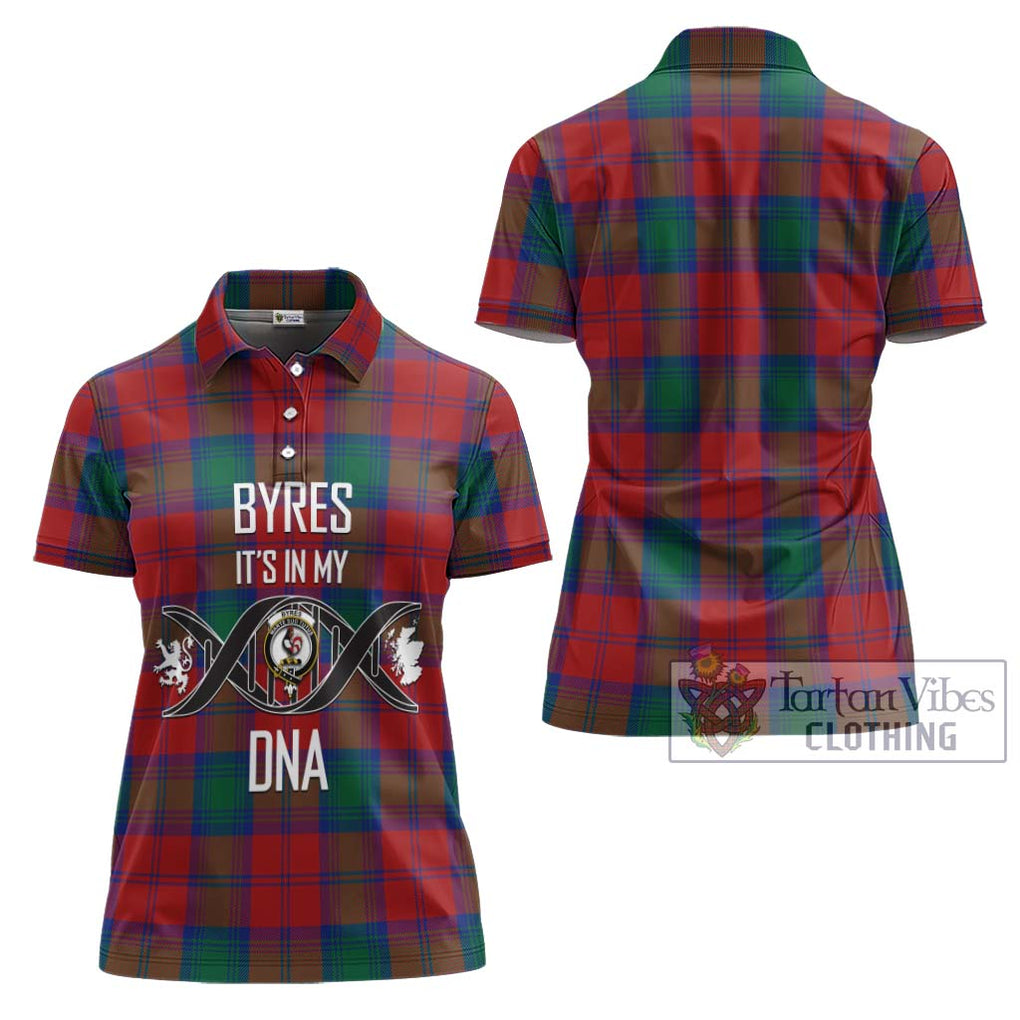 Byres (Byses) Tartan Women's Polo Shirt with Family Crest DNA In Me Style - Tartanvibesclothing Shop