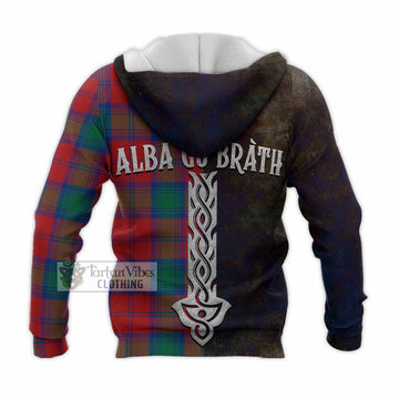 Byres (Byses) Tartan Family Crest Knitted Hoodie Alba Gu Brath Be Brave Lion Ancient Style - Tartan Vibes Clothing