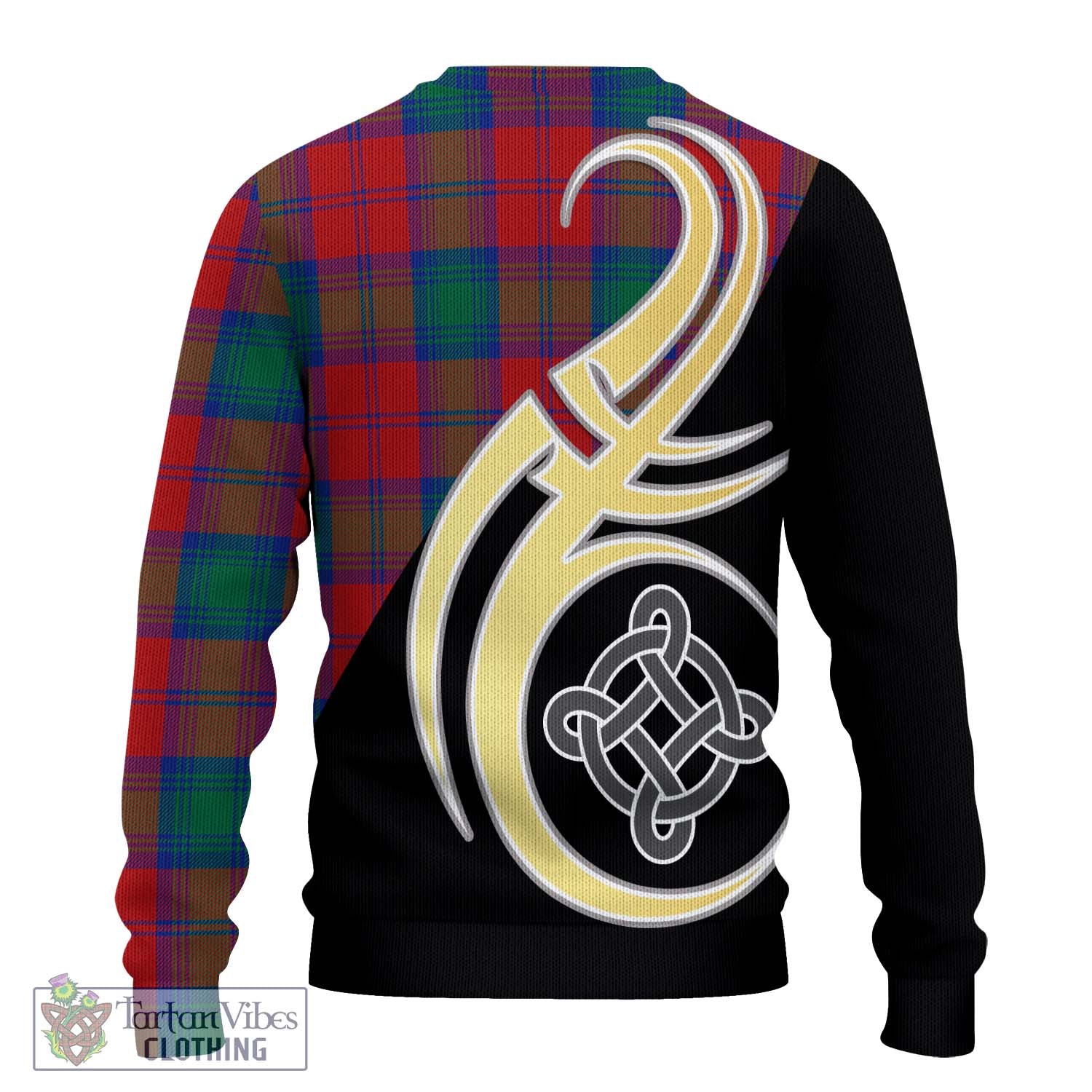 Byres (Byses) Tartan Knitted Sweater with Family Crest and Celtic Symbol Style - Tartan Vibes Clothing