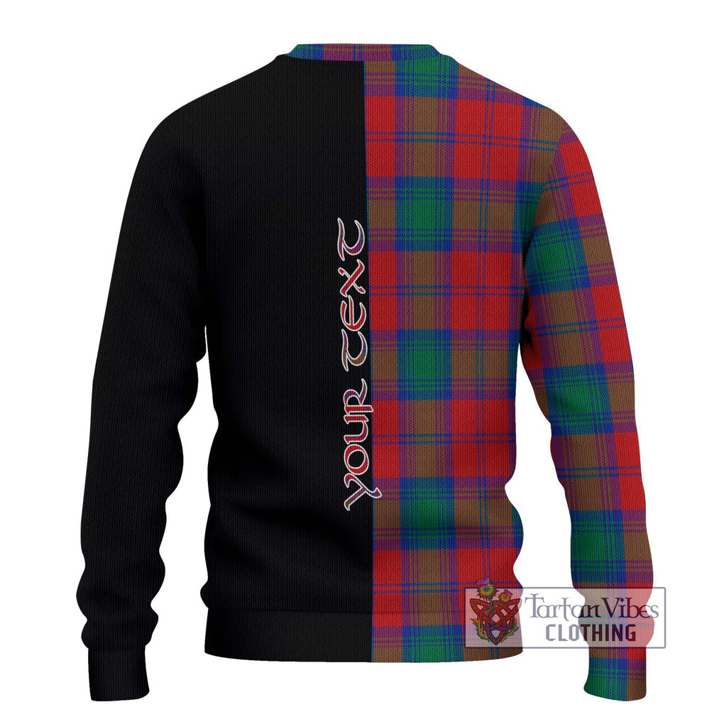 Byres (Byses) Tartan Knitted Sweater with Family Crest and Half Of Me Style - Tartanvibesclothing Shop