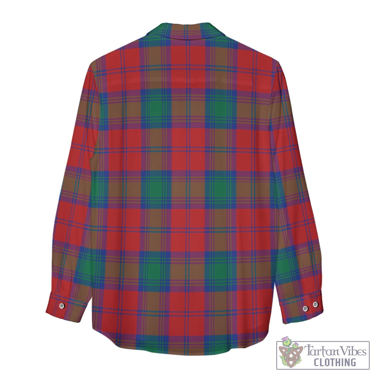 Tartan Vibes Clothing Byres (Byses) Tartan Womens Casual Shirt with Family Crest