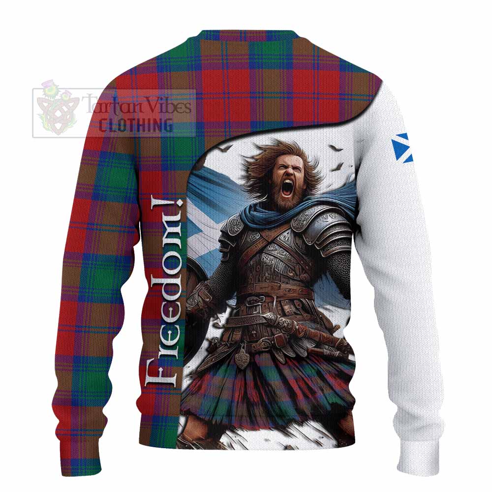 Tartan Vibes Clothing Byres (Byses) Crest Tartan Knitted Sweater Inspired by the Freedom of Scottish Warrior