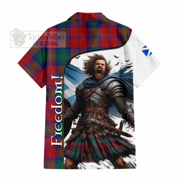 Byres (Byses) Crest Tartan Short Sleeve Button Shirt Inspired by the Freedom of Scottish Warrior