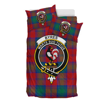 Byres (Byses) Tartan Bedding Set with Family Crest - Tartan Vibes Clothing
