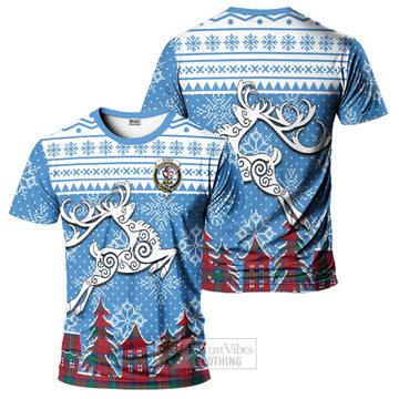 Byres (Byses) Clan Christmas T-Shirt Celtic Reindeer Style