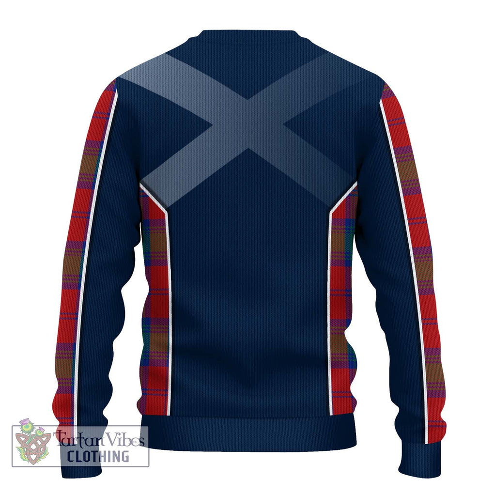 Byres (Byses) Tartan Knitted Sweater with Family Crest and Lion Rampant Vibes Sport Style - Tartan Vibes Clothing