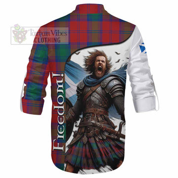 Byres (Byses) Crest Tartan Ghillie Kilt Shirt Inspired by the Freedom of Scottish Warrior