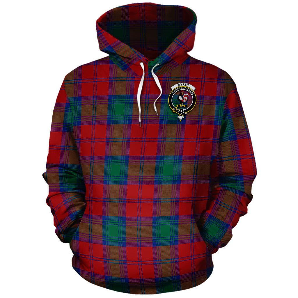 Byres (Byses) Tartan Hoodie with Family Crest