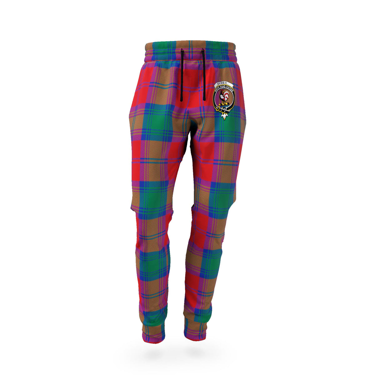 Byres (Byses) Tartan Joggers Pants with Family Crest - Tartan Vibes Clothing