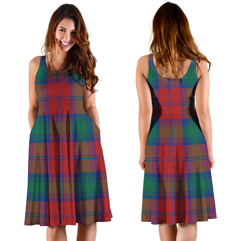 Byres (Byses) Tartan Sleeveless Midi Womens Dress