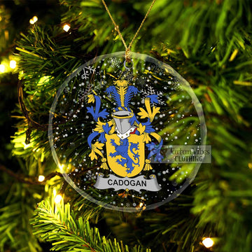 Cadogan Irish Clan Christmas Glass Ornament with Coat of Arms