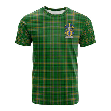 Cadogan Irish Clan Tartan Cotton T-shirt with Coat of Arms