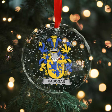 Cadogan Irish Clan Christmas Glass Ornament with Coat of Arms