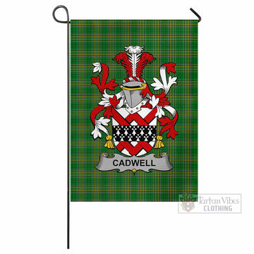 Cadwell Irish Clan Tartan Flag with Coat of Arms