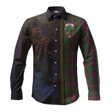 Cairns Tartan Family Crest Long Sleeve Button Shirt Alba Gu Brath Be Brave Lion Ancient Style Men's Shirt S - Tartan Vibes Clothing