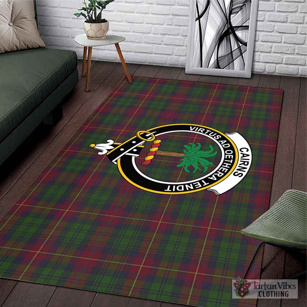 Tartan Vibes Clothing Cairns Tartan Area Rug with Family Crest