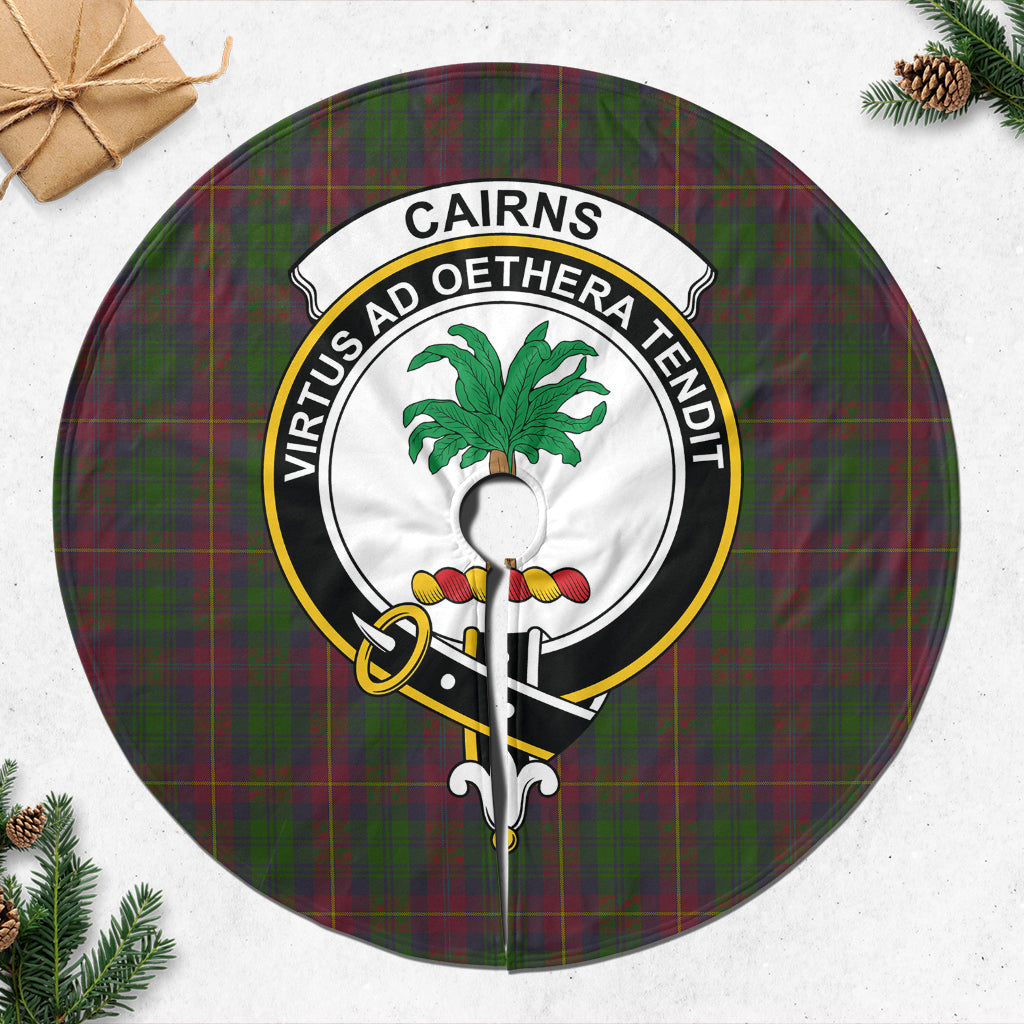 Cairns Tartan Christmas Tree Skirt with Family Crest - Tartanvibesclothing