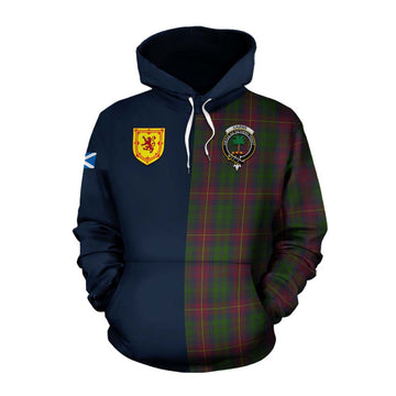 Cairns Tartan Cotton Hoodie Alba with Scottish Lion Royal Arm Half Style Pullover Hoodie XS - Tartan Vibes Clothing