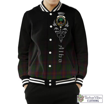 Cairns Tartan Baseball Jacket Featuring Alba Gu Brath Family Crest Celtic Inspired