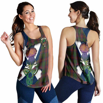 Cairns Tartan Family Crest Women's Racerback Tanks Scottish Thistle Celtic Inspired 4XL - Tartan Vibes Clothing