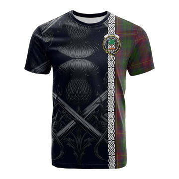 Cairns Tartan Cotton T-shirt with Family Crest Cross Sword Thistle Celtic Vibes Kid's Shirt - Tartan Vibes Clothing