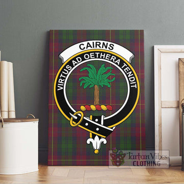 Cairns Tartan Canvas Print Wall Art with Family Crest