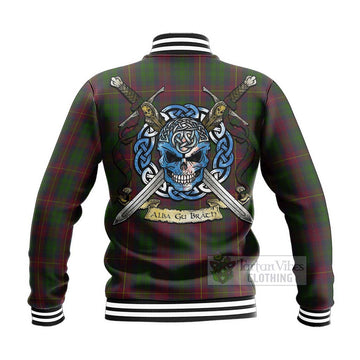 Cairns Tartan Baseball Jacket with Family Crest Celtic Skull Style - Tartan Vibes Clothing
