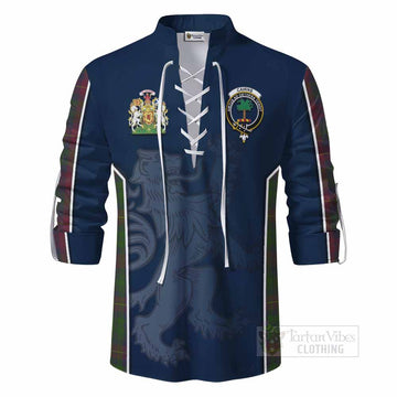 Cairns Tartan Ghillie Kilt Shirt with Family Crest and Lion Rampant Vibes Sport Style - Tartan Vibes Clothing