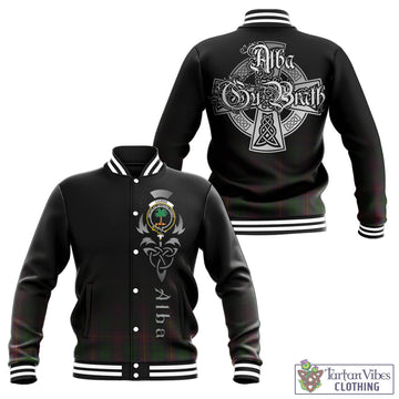 Cairns Tartan Baseball Jacket Featuring Alba Gu Brath Family Crest Celtic Inspired