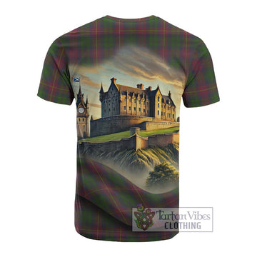 Cairns Tartan Family Crest Cotton T-shirt with Scottish Ancient Castle Style - Tartan Vibes Clothing