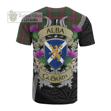 Cairns Tartan Family Crest Cotton T-shirt Lion Rampant Royal Thistle Shield Celtic Inspired - Tartan Vibes Clothing