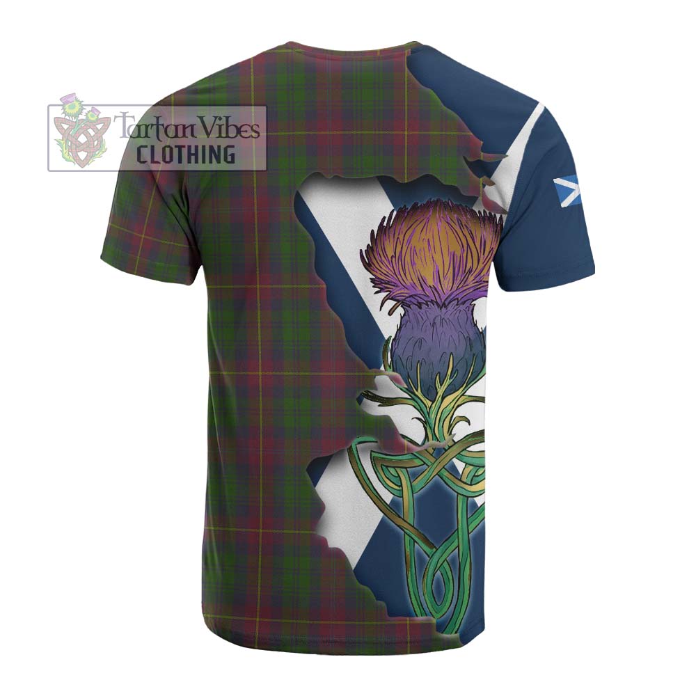 Cairns Tartan Family Crest Cotton T-shirt Scottish Thistle Celtic Inspired - Tartan Vibes Clothing