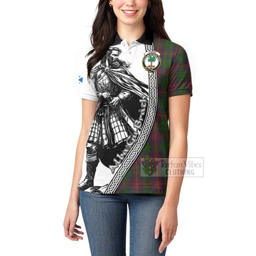 Cairns Tartan Clan Crest Women's Polo Shirt with Highlander Warrior Celtic Style - Tartan Vibes Clothing