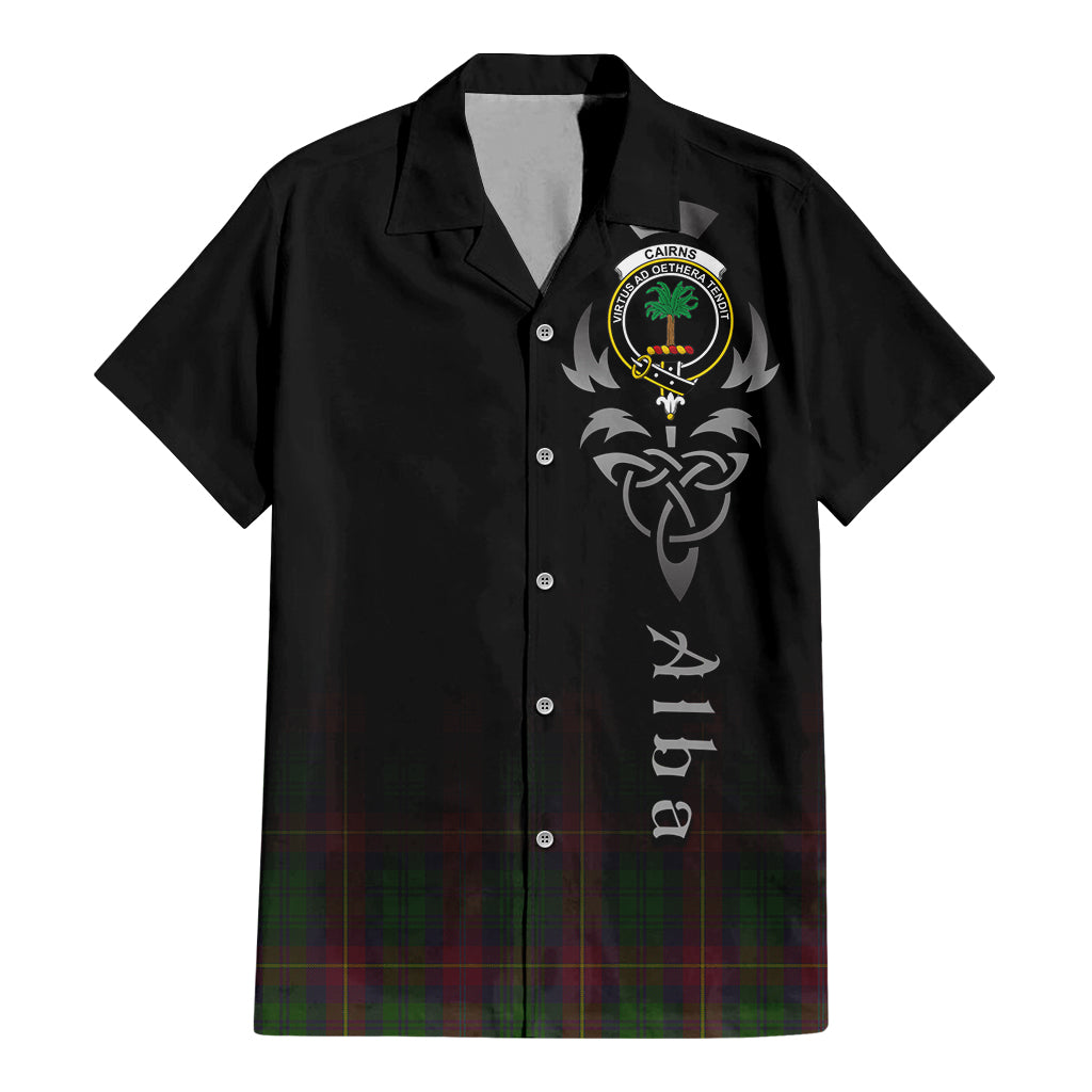 Cairns Tartan Hawaiian Shirt Shirt Featuring Alba Gu Brath Family Crest Celtic Inspired - Tartan Vibes Clothing