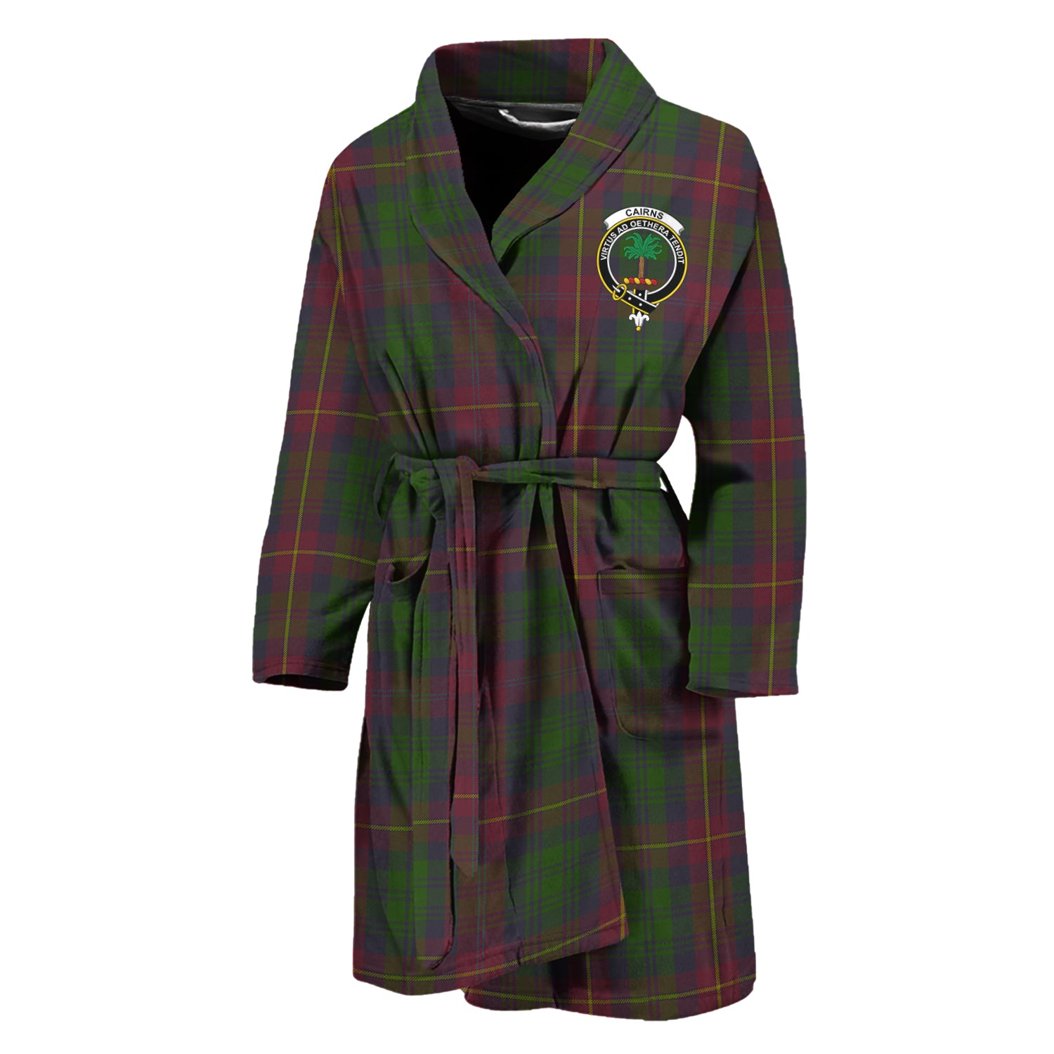 Cairns Tartan Bathrobe with Family Crest Unisex M - Tartan Vibes Clothing