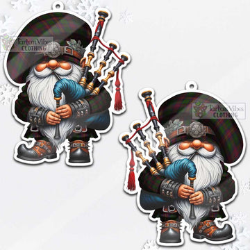 Cairns Tartan Bagpiper Gnome Christmas Ornament