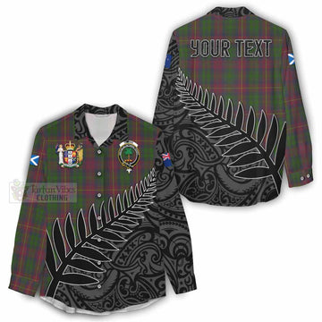 Cairns Crest Tartan Women's Casual Shirt with New Zealand Silver Fern Half Style - Tartan Vibes Clothing