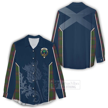 Cairns Tartan Women's Casual Shirt with Family Crest and Scottish Thistle Vibes Sport Style