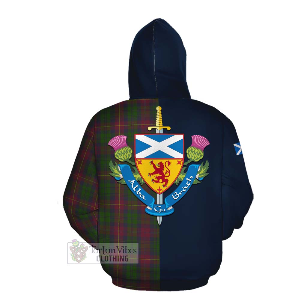 Cairns Tartan Cotton Hoodie Alba with Scottish Lion Royal Arm Half Style Pullover Hoodie - Tartan Vibes Clothing