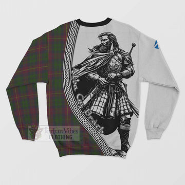 Cairns Tartan Clan Crest Sweatshirt with Highlander Warrior Celtic Style - Tartan Vibes Clothing