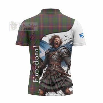Cairns Crest Tartan Zipper Polo Shirt Inspired by the Freedom of Scottish Warrior - Tartan Vibes Clothing