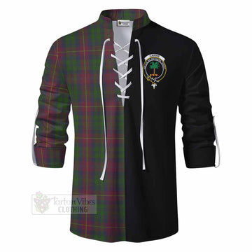 Cairns Tartan Ghillie Kilt Shirt with Family Crest and Half Of Me Style - Tartan Vibes Clothing